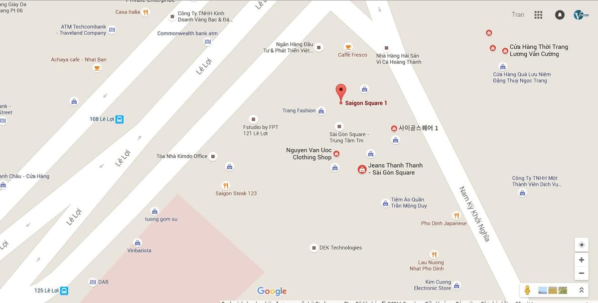 Χάρτης της saigon square