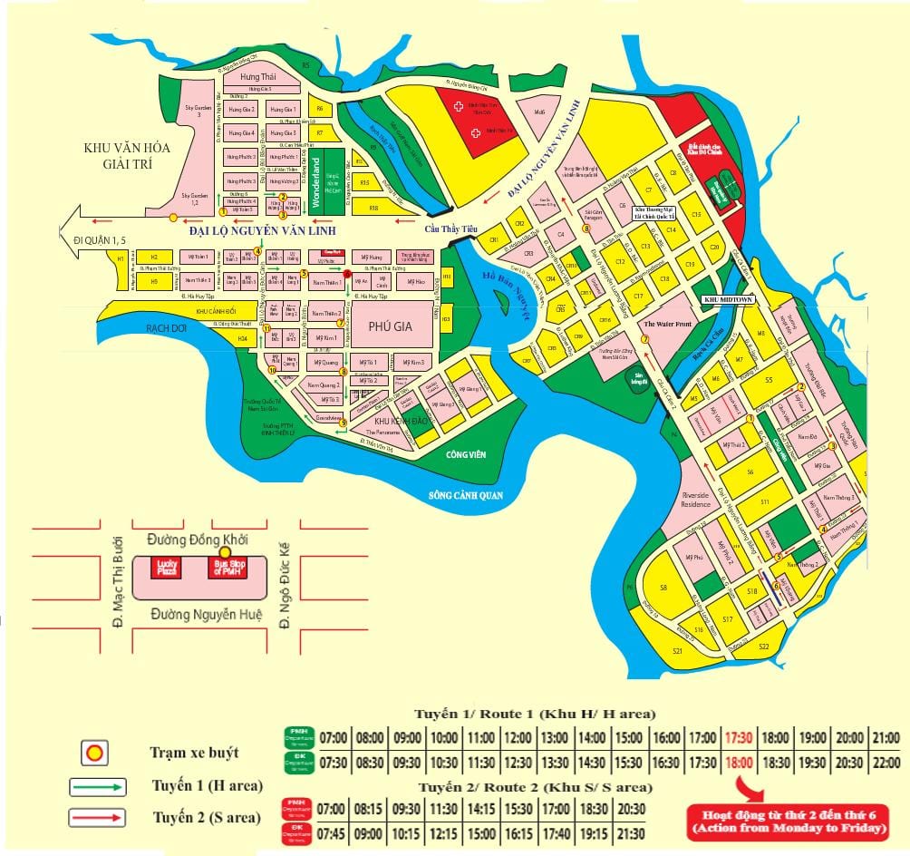 saigon λεωφορείο χάρτη
