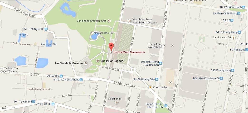 Χάρτης της ho chi minh μαυσωλείο
