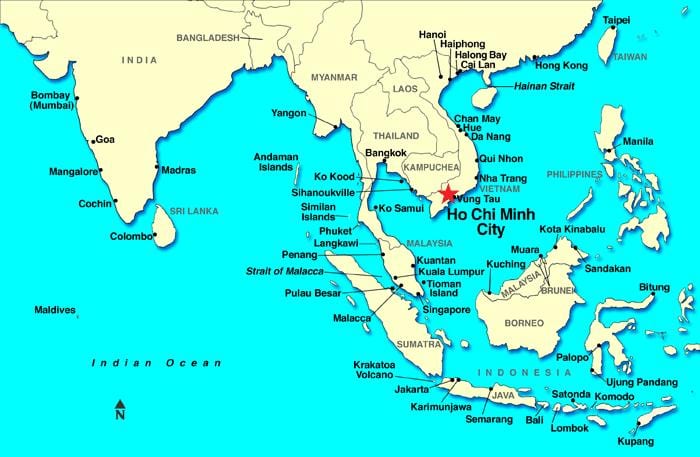 saigon παγκόσμιο χάρτη