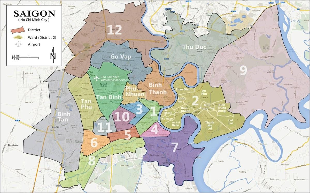 Χάρτης της περιοχής 9 ho chi minh city 