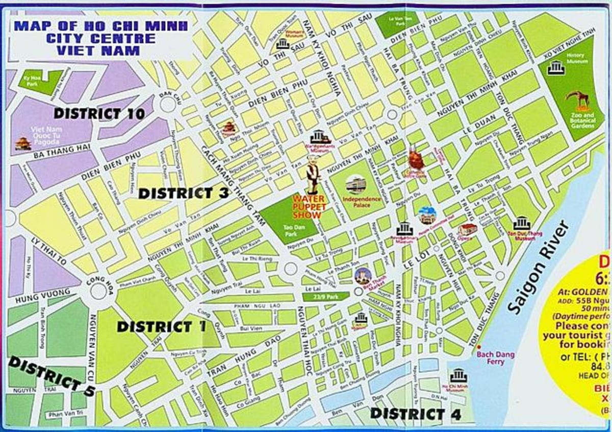 Χάρτης της ho chi minh city center