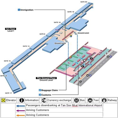 saigon airport χάρτης