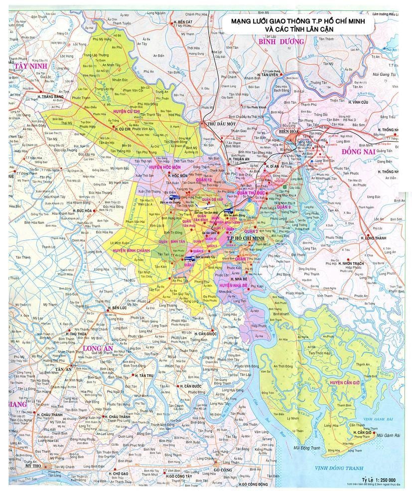 Χάρτης της tp ho chi minh