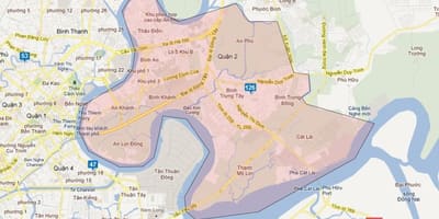 Χάρτης των επαρχιών της ho chi minh city