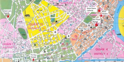 Saigon περιοχή χάρτης